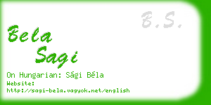 bela sagi business card